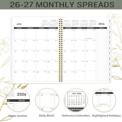 2026-2027 Monthly Planner – 2026-2027, JUL. 9” x 11”, Green