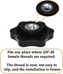 Aifeier ET 4 Pcs 1/4″-20 Inch Knob Black Nylon Screw-On 1/4" – 20,