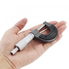 Machinist Outside Micrometer 0-25mm, 0.01mm Accuracy, Carbide Tips