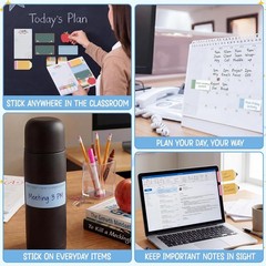 Rainbow Boho Teacher Sticky Notes Set – 440 Count of Inspirational Memo Pads