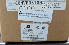 🤪 ACME .75 kVA TRANSFORMER 240/480 VAC HI 120/240 VAC LO 1Ø NEMA 3R T253009S