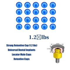 US Dental Locator Male Caps Inserts 20Pcs/Set –Overdenture Abutment Kit Implant