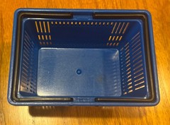 Mini Walmart Basket doll-sized with logo exc