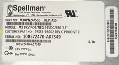 Spellman MX8PN24/550 LF Power Supply 8KV 24VDC – Thermo Q Exactive Orbitrap XL