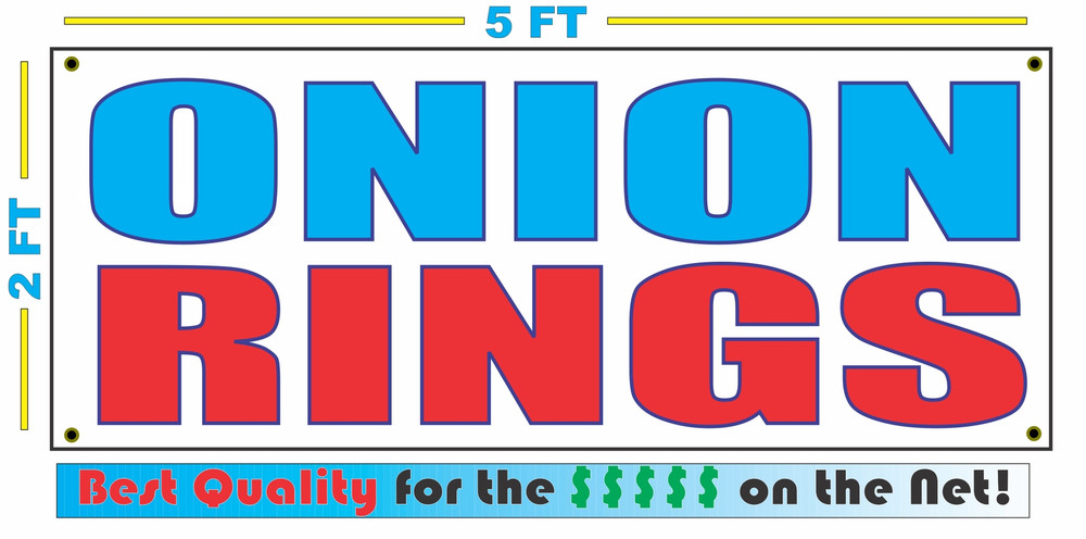 ONION RINGS Banner Sign NEW Larger Size Best Quality for The $$$ Fair Food