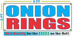 ONION RINGS Banner Sign NEW Larger Size Best Quality for The $$$ Fair Food