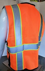 FX Three Tone High Visibility Reflective BLACK Safety Vest (Small-4XL)