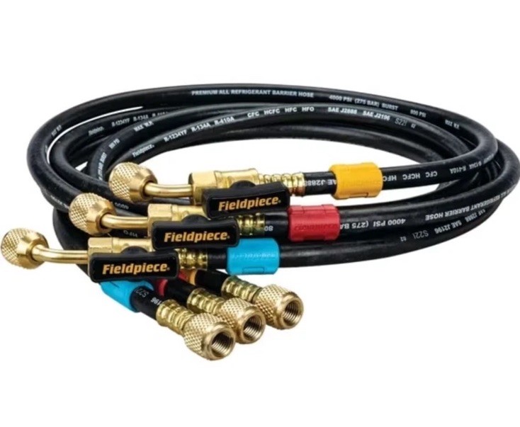 Fieldpiece HR3B Ball Valve Refrigerant Hose Set 3 Piece HVAC New Authentic