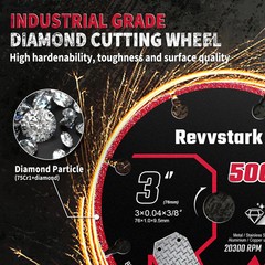 3 Inch Cut Off Wheel Diamond Cutting Wheel for Metal 3/8″ Arbor | Angle Grinder