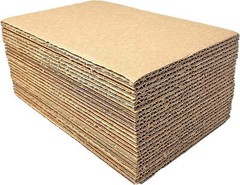 100 12.25X12.25 LP Cardboard Corrugated Pads Inserts Filler Sheet 12.25 X 12.25