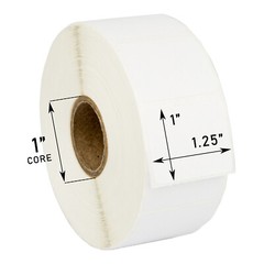 ZEBRA / ELTRON 1.25×1 (1-1/4″ x 1″) Direct Thermal Labels – (40) Rolls of 1380