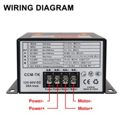 PWM Motor Speed Controller DC 12-80V 30A Soft-Start/Stop Voltage Ampere Meter