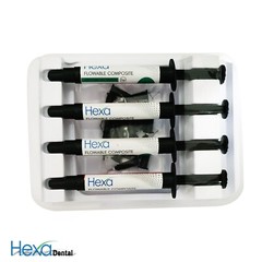 Hexa A3 Flowable Composite Light Cure, Low Viscosity (4 x 2gm Syringes, 20 Tips)