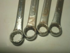 4 Vintage TRUECRAFT Combination Wrench 12pt Alloy Steel Palmera Spain 5/8 &11/16