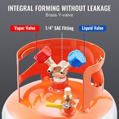 Uimoso Refrigerant Recovery Reclaim 50lb Cylinder Tank 400 PSI liquid Rated