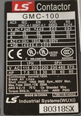 LS Industrial System GMC-100, Contactor 100 A , DC 24 Coil, 3 Pole, 3 Phase