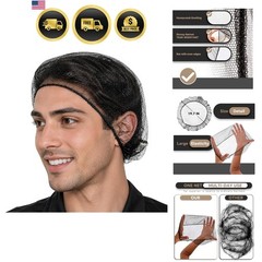 50 Pack Reusable Hair Nets 24″, Black Nylon Mesh for Food Service & Cooking, …