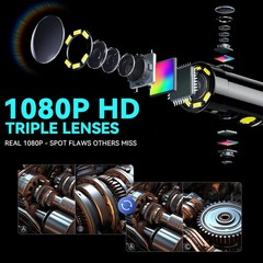 10ft/5ft SCOPIX 360° 2Way Articulating Borescope Endoscope Inspection Camera 6MM