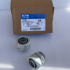 5 Pcs EATON LT100 Straight Male 1” Liquid Tight Flexible Metal Conduit Connector