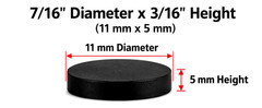 Lot of 16 per Sheet 3/4″ x 3/16″ Rubber Bumper Feet 3M Adhesive Backing