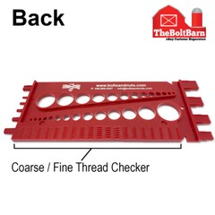 Screw Bolt Nut Thread Measure Gauge Size Checker ( Inch Standard & Metric)