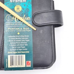 Day-Timer Avalon Personal Organizer Black 1990s New 6-Ring Portable Planner