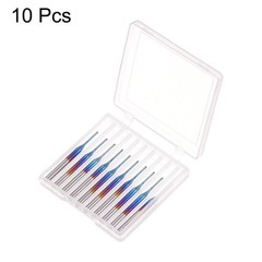 10pcs 1/8″ Shank 1mm Tungsten Carbide Blue Coated End Mill CNC Router Bits
