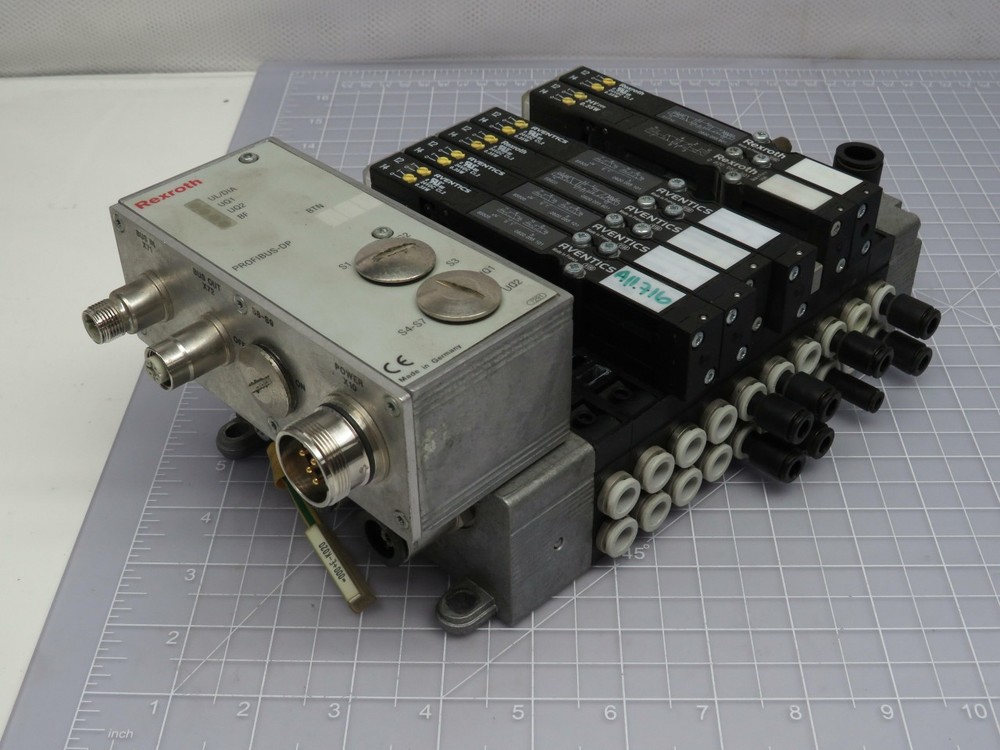 REXROTH IP 65 R480213682 R 480 213 682 SOLENOID VALVE SYSTEM 24 VDC 10 BAR T1841