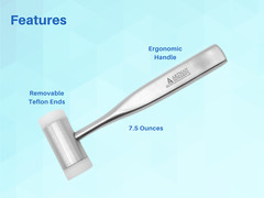 Surgical Mallet Implant Sinus Lift Osteotomes Hammer Rubber Mallet ARTMAN