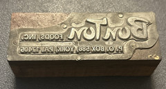 BonTon foods, Inc. York, PA | Vintage letterpress printing block