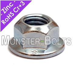 Zinc Hex Flange Prevailing Torque Lock Nuts DIN 6927 Class 8 – M5 M6 M8 M10 M12