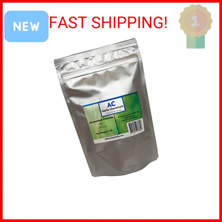 Alpha Chemicals Ammonium Chloride – NH4Cl – 1 Pound