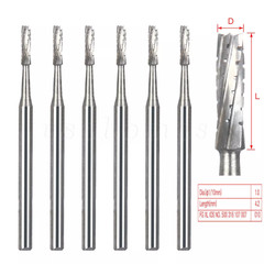 5 piezas Fresas de carburo para cirugía dental 25 mm de longitud FGOS FG-557XL