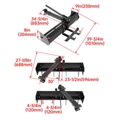 38″ Tow Behind Box Scraper Blade For universal Lawn Tractor & Adjustable Grip