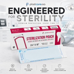 1000 3.5″ x 10″ Dental Sterilization Pouches Sterilizer Autoclave Bags Tool Nail