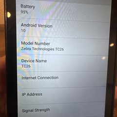 Zebra TC26 TC26AK Android Barcode Scanner – SEE DESCRIPTION PARTS ONLY H25