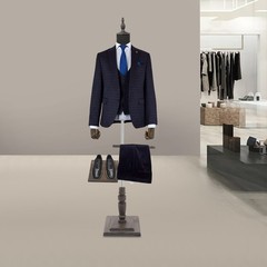 Male Clothing Display Rack Clothing Display Holder Free Stand Height Adjustable