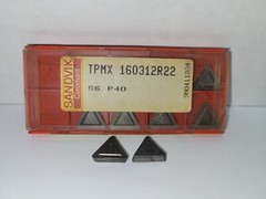 (10 Pk) Sandvik Triangle Carbide Inserts TPMX 160312R22 (TPMX 323) Grade S6 D2