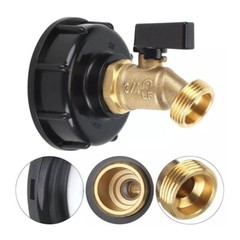 275 330 Gal IBC Tote Tank Hose Adapter 2″ Coarse Thread Fittings Shut-Off Valve