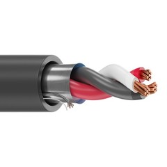 1000′ Belden 3091A 16 AWG 1 Triad Shielded Instrumentation Cable Black 600V