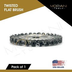 2 Pcs Wheel Brush 6-Inch (6″ Twisted Knotted) Stainless Steel – Arbor Hole: 7/8