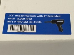 PRO-SOURCE Air Impact Wrench 1/2" Dr 8000 RPM 50 to 580 Ft/Lb Pro-SM-43-413