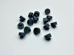 1/4” Tall Rubber Push-In Bumper, Fits 1/4” Hole X 9/16” OD (12 Pieces)