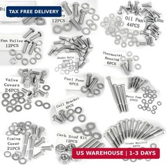 Stainless Steel Hex Bolt Kit for Ford 260 289 302 Engines – 228 Pcs Nuts & Bolts