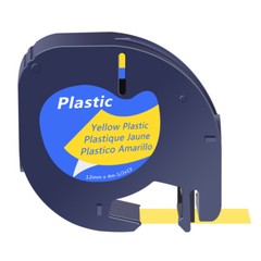LT-91332 For DYMO LetraTag Refills LT100T LT100H Yellow Plastic Label Tape 12mm
