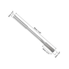 2pcs 5mm HSS M35 Round Shank 6 Straight Flutes Machine Cutter Chucking Reamer