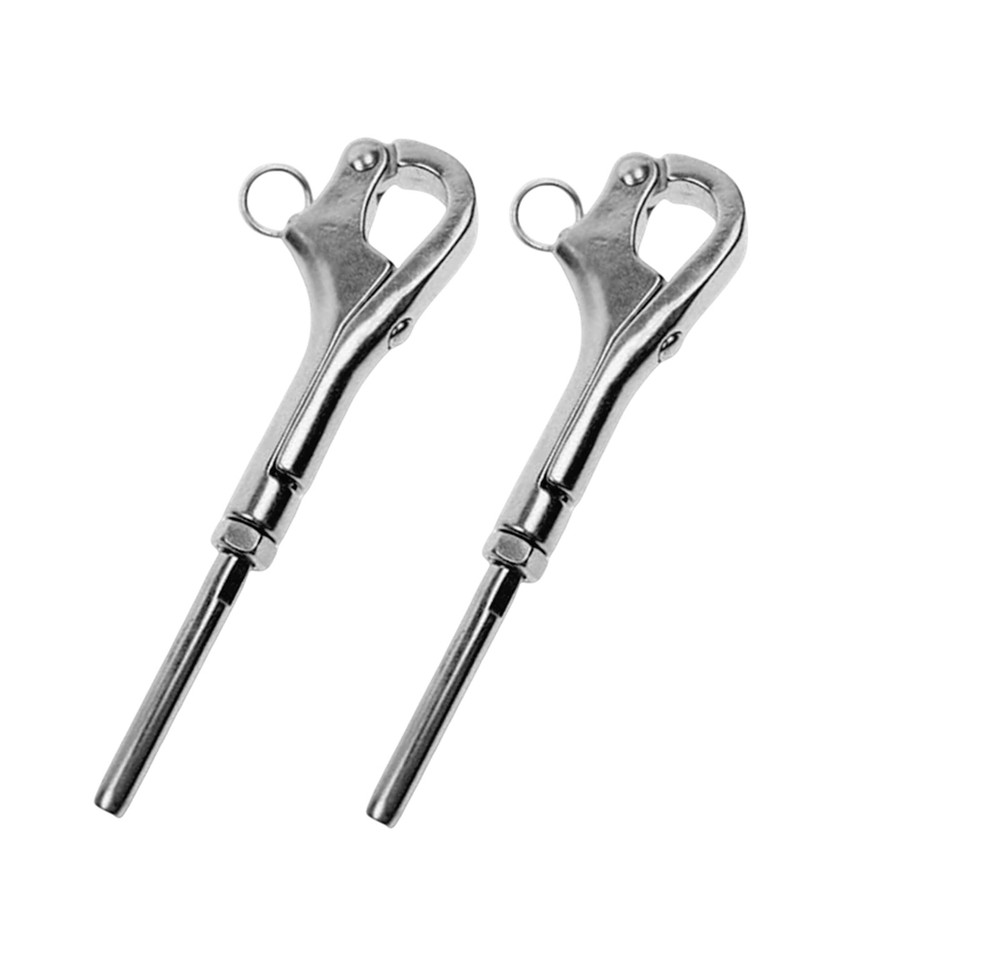 3 Inch Overall Length 316 Stainless Steel Openable Pelican Hook Shackle M6 Bolt