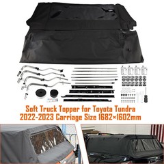 Soft Truck Topper Toyota Tundra 2022-2023 Oxford Fabric Clear Windows