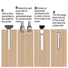 YEEZUGO 23-Pack Woodworking Chamfer Countersink Drill Bit, 6pcs 0.25 inches