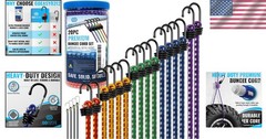 Assorted Lengths Heavy-Duty Bungee Cords – 20 Pcs for All Your Securing Needs